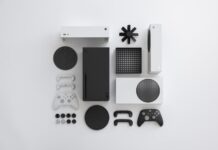 The Xbox has been transformed into a highly designed object gaming console black_white_intelligent_geometry