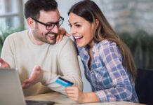 Men, women not so different when it comes to shopping behavior man-woman-card-laptop-buy-online-shopping